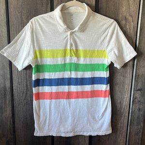 GAP Kids White Colorful Polo